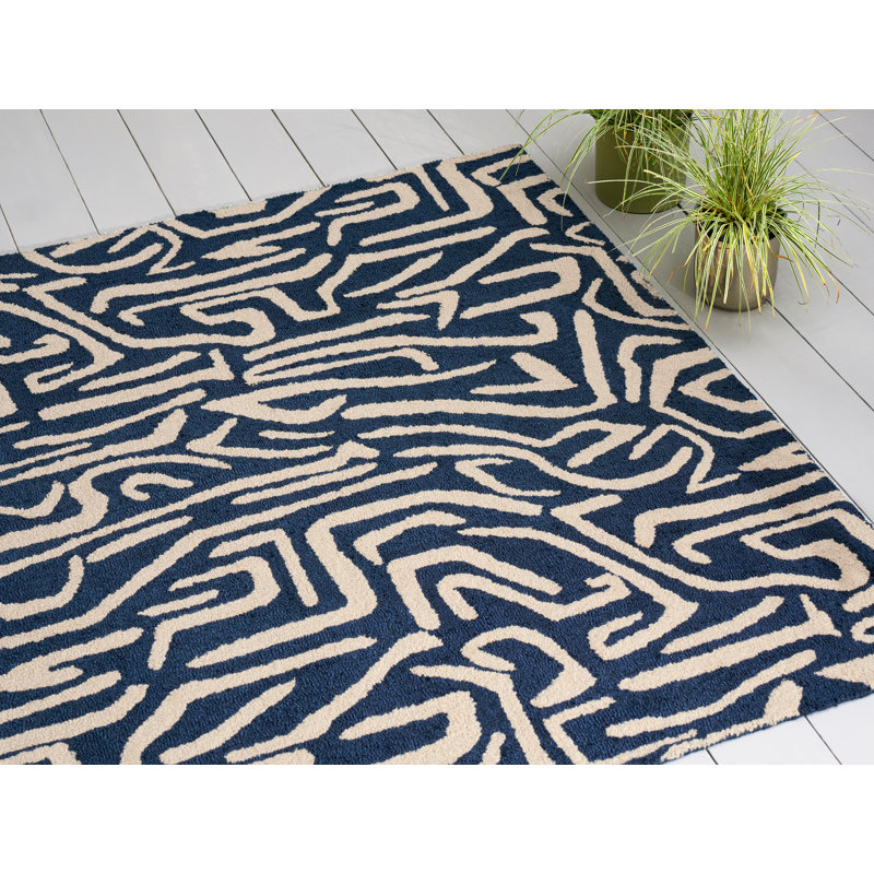 Melodic Hand Tufted Abstract Area Rug, Rectangle 8'2" x 11'6"