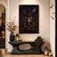 Impression sur toile mauve, crâne de cowboy-1672243042