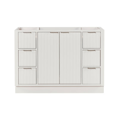Base de meuble-lavabo simple 48 po Milan en blanc chaud