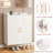 Adjustable 5-Tier Shoe Storage Cabinet – White Entryway Storage, Holds 15-20 Pairs