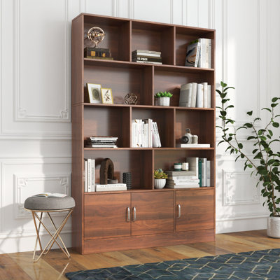 Bibliothèque de 70,11 po de hauteur avec 4 portes avec 10 et 3 portes, armoire ouverte pour le vestibule, le bureau, le salon, la bibliothèque et l'espace de rangement