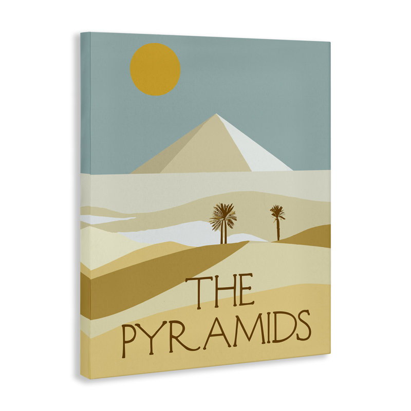 «Égyptian pyramides landmark» par Daphne Polselli, H 30 po x l 24 po
