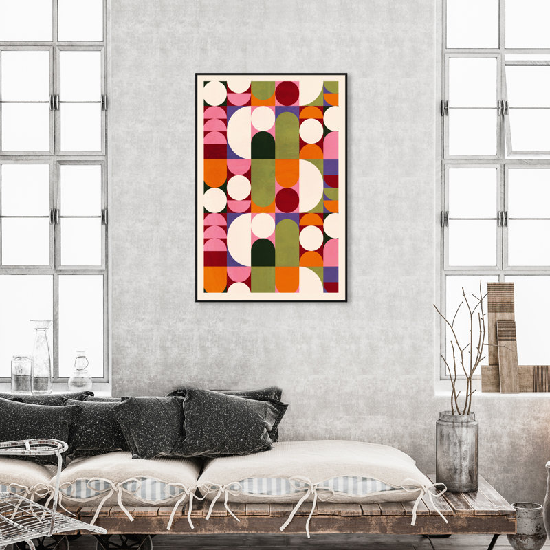 «Bauhaus Sixty - Floater Frame», impression sur toile, Cadre noir, H 30 po x l 45 po