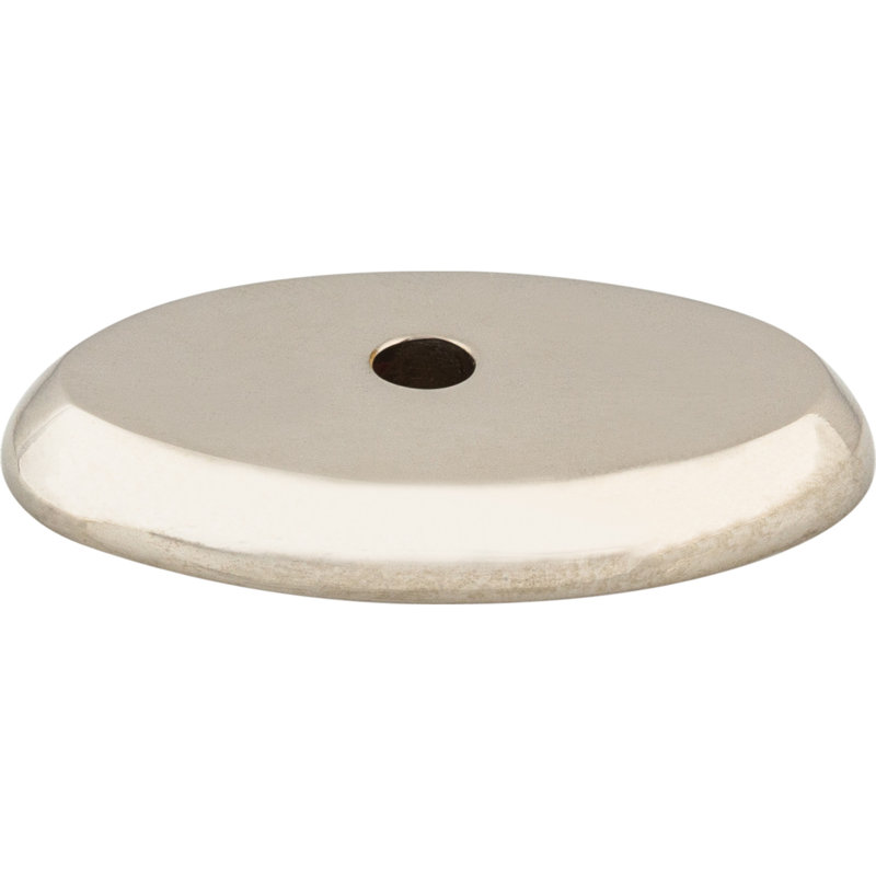 Aspen II Oval  Backplate, 1.5" H x 0.875" W x 0.19" D, Polished Nickel