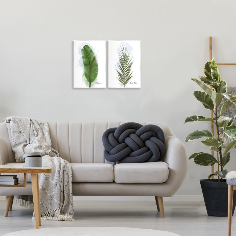 "Modern Fruit Leaves", ensemble de 2 plaques murales, par Matthew Piotrowicz