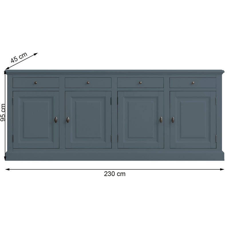 Chapne 230cm Sideboard, Blue Gray