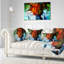 Conception abstraite de vitrail - Coussin imprimé abstrait-30030527-30030524