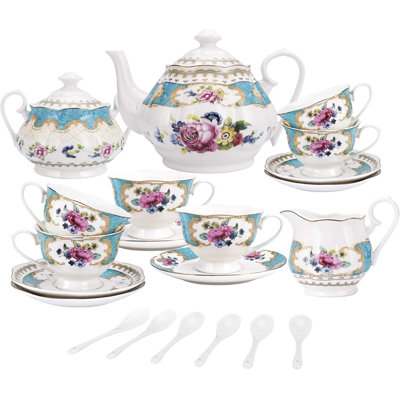 Service à thé en porcelaine European European Vintage