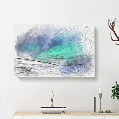 Aurora Borealis In Iceland - Wrapped Canvas