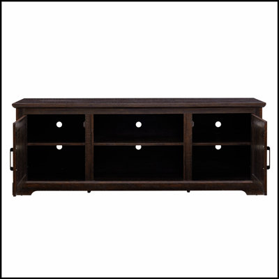 Farmhouse TV Stand Console Table for TVs up to , with 2 Shelves and 2 Door Cabinets, Espresso Finish by Bay Isle Home
