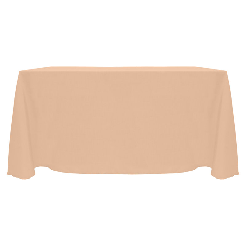 Majestic Solid Color Tablecloth, Peach, 5, 156" x 90"