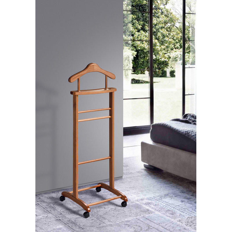 Ahearn Freestanding Valet Stand, Cherry