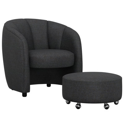 Chaise d'appoint avec repose-pieds emboîtable