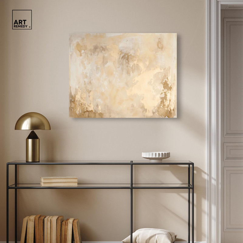 Sun Brust Gilding III, art sophistiqué sur toile par , H 24 po x l 30 po, Toile tendue avec châssis