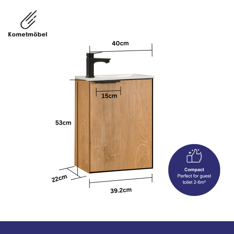 Single Bathroom Vanity with Resin Basin
