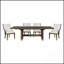 Ensemble de salle à manger 5 pièces Modern Brown Finish Brown avec table d'extension et 4 fauteuils rembourrés-484909618