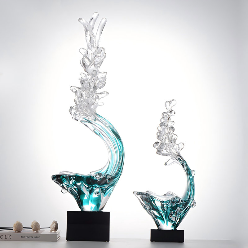 Ornement émaillé en cristal 30,31 "H
