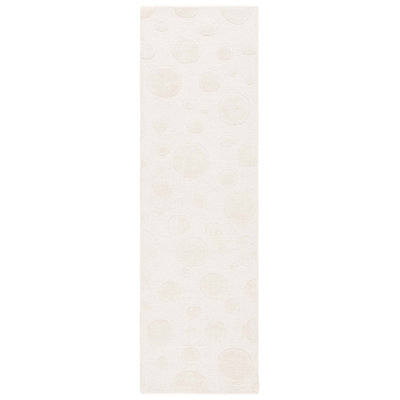 Tapis ivoire en laine / coton touffeté à la main Jennaka