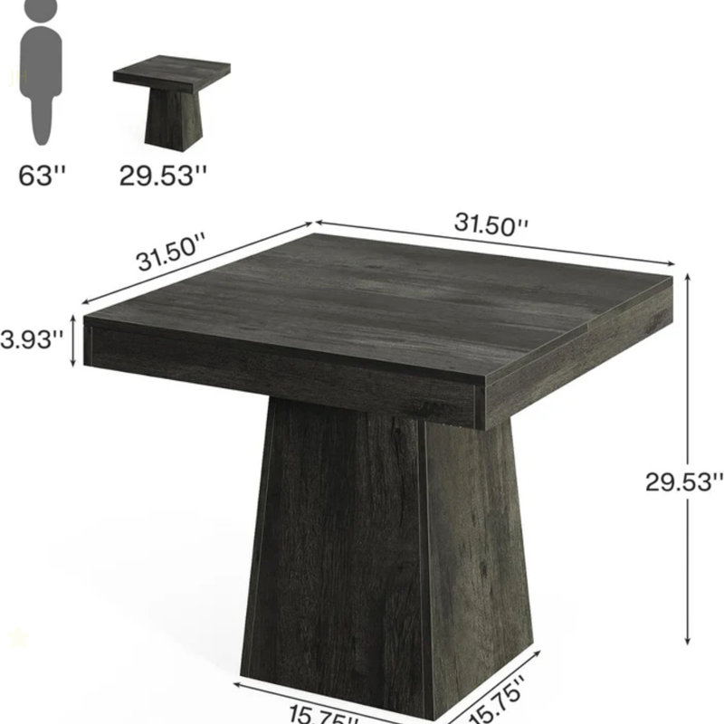 Table de conversation, table de cuisine, table de salle à manger carrée, petite table de conférence (table seulement)