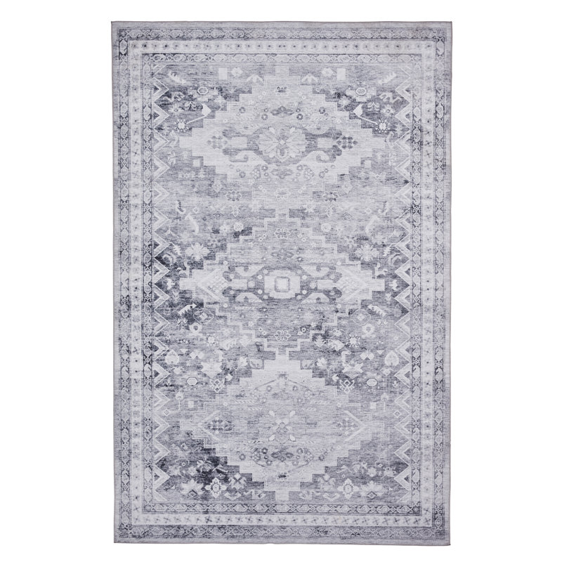 Grey/White Rug, Runner 60 x 225cm