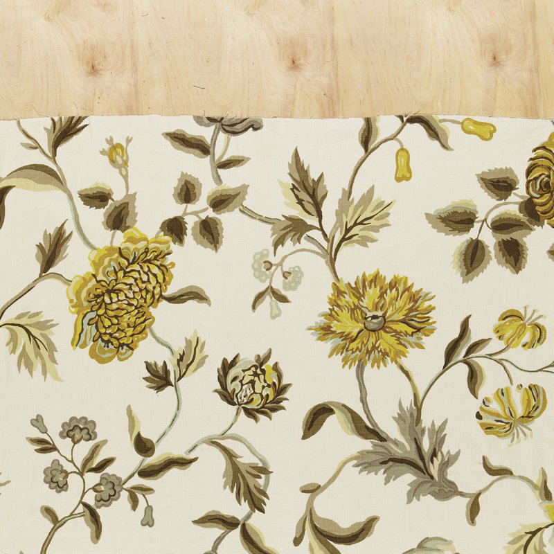 Avebury Floral Vine Fabric, Citrine