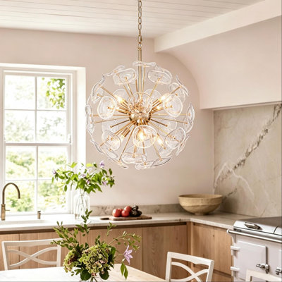 Colstrip 8-Light Iron Dimmable Sputnik Chandelier