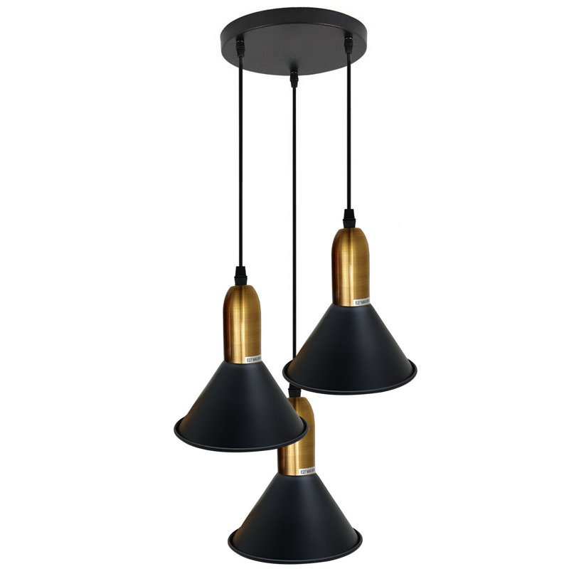 Garber 3 - Light Cluster Pendant, Black
