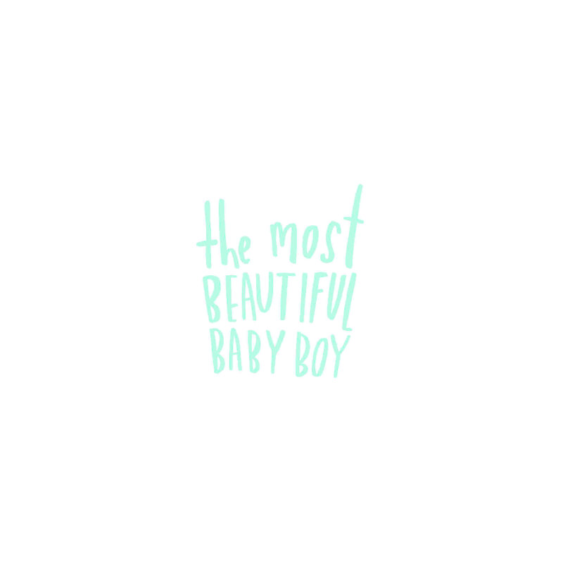 «Beautiful Baby Boy», art textuel sur toile tendue, H 18 po x l 12 po