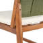 4 pièces Tabouret de bar d'extérieur vert en bois d'acacia massif et osier tissé Arly-546887366