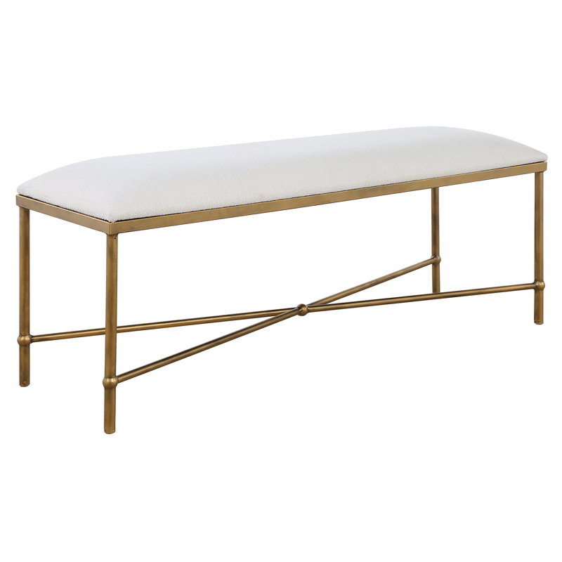 Everly Quinn Hiltner Gold Bench