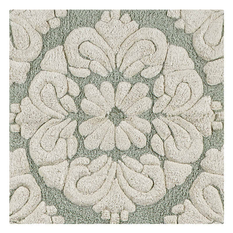 Danitra Premium 100% Cotton 1885 GSM 2-Piece Bath Rug Set, OEKO-TEX® Certified, Non-Slip Spray Latex Backing, Plush Tufted Bath Mat & Contour Rug for Toilet, Shower & Bathtub Areas, Super Absorbent, Machine Washable, Sage