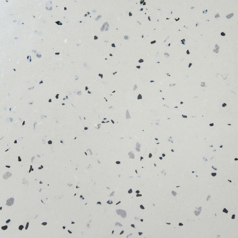 Table d'appoint carrée d'extérieur en béton blanc Terrazzo