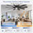 62” Modern Ceiling Fan with Light and Remote, 10-Blade Indoor Fan with Quiet Reversible DC Motor, 3CCT Dimmable LED for Large Living Rooms-844899021-844899020