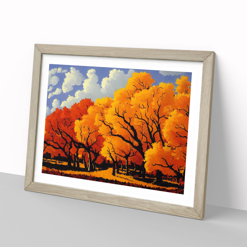 The Autumn Forest - Framed Print, 25cm H x 34cm W x 2cm D, Oak