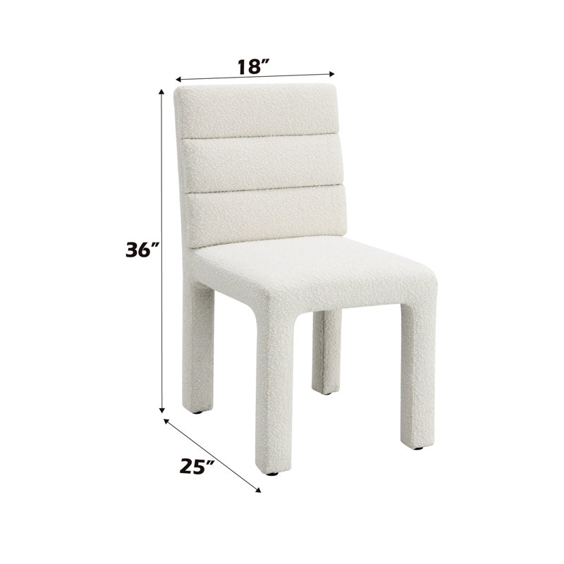 2 chaises d'appoint beige Boucle