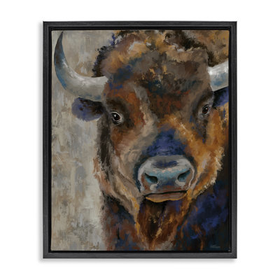 «Bison Rustic Portrait» par Cat Thurman Designs
