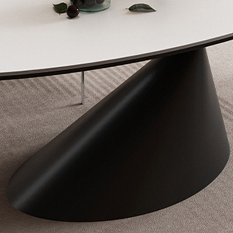 Art rock plate dining table, 29.5"H x 55.1"L x 31.4"W