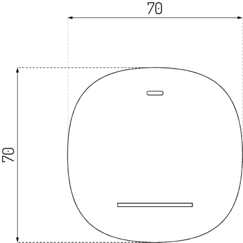 Mosso Mirror, 27.56" x 27.56", Round
