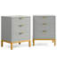 Table de chevet moderne avec table de chevet 25,8 po et 3 tiroirs Modern-555479565