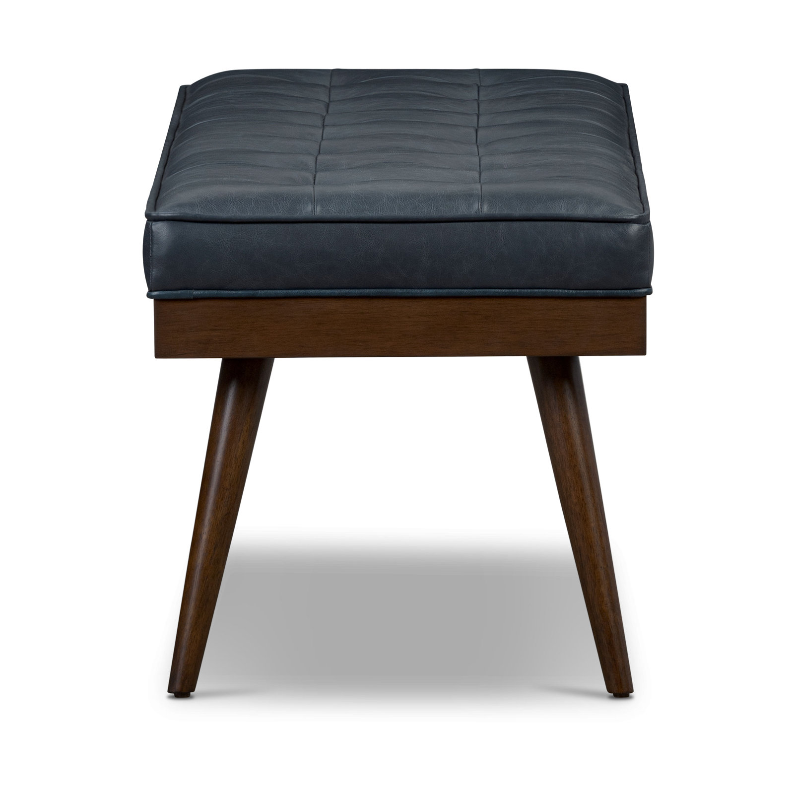 Luca Full-Grain Italian Genuine Leather Bench, Deepsky Blue
