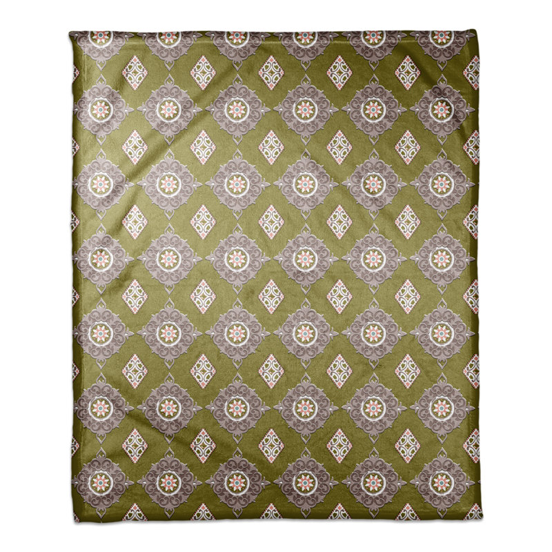 Jeté impérial , Vert / Gris