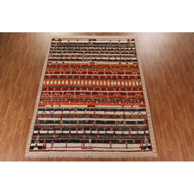 Tapis marocain en laine noué à la main 9 x 12