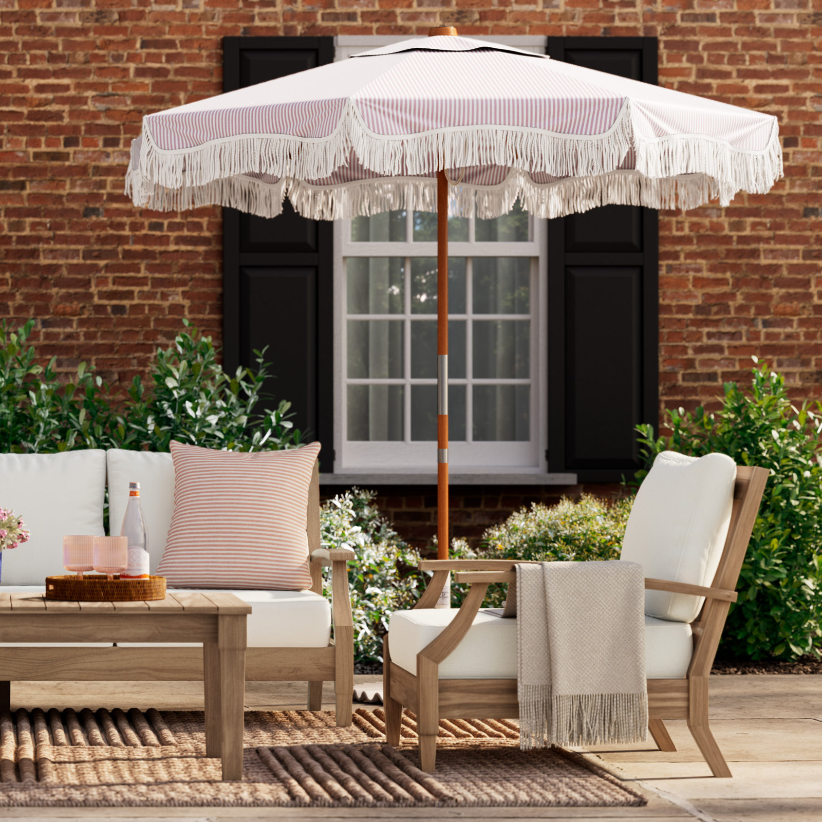 7' Market Umbrella, Pink