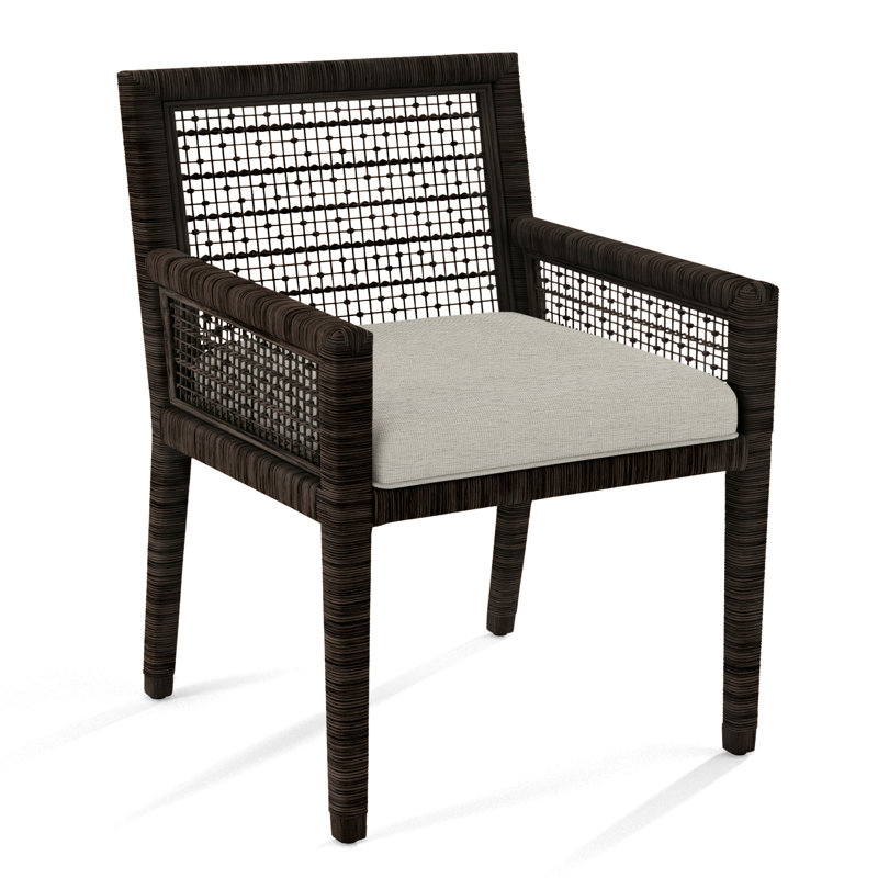 Pine Isle Arm Chair, Coral Textured Plain; 0373-14, Java