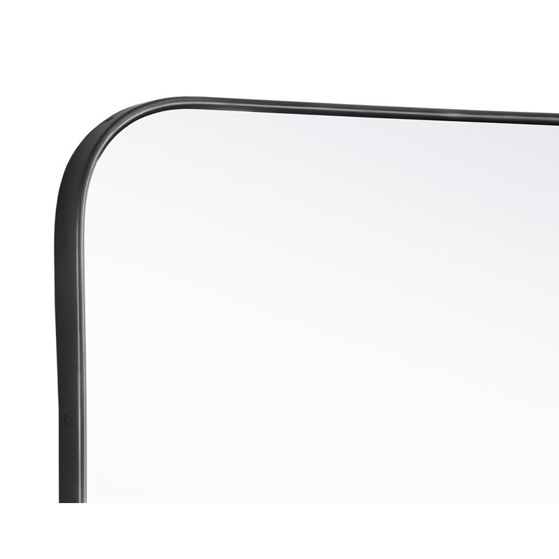 Calabasas Flat Metal Mirror, Black, 40" x 36"