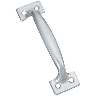 Plaque de zinc à pousser et tirer, Zingué, H 0,1 po x l 2,2 po x P 6,8 po