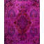 Tapis mauve en laine noué à la main de style moderne et contemporain Chapi 6 pi 1 po x 9 pi 2 po