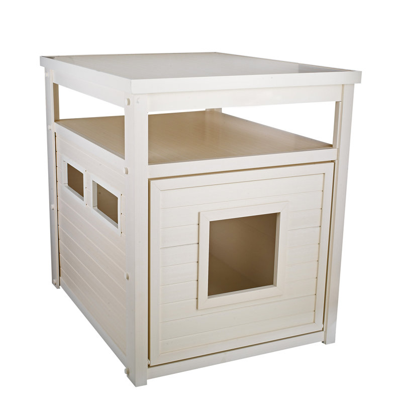 Table de bout ECOFLEX XL pour bac à litière en blanc antique, Blanc antique