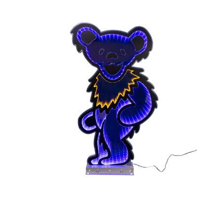 Lampe d'extérieur Infinity Kurt Adler Grateful Dead Dancing Blue Bear, 66 cm