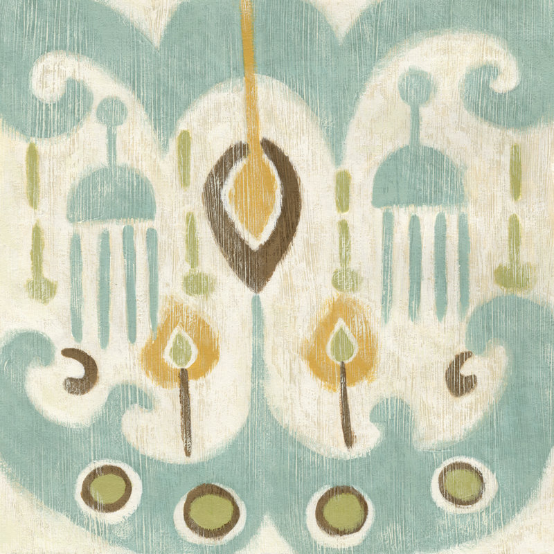 Nouveau Floral Design II - Wrapped Canvas Painting, 30cm H x 30cm W x 3.8cm D